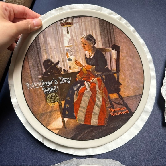 4pcs Norman Rockwell Collector plates the Knowles Mother’s Day series - Picture 5 of 11
